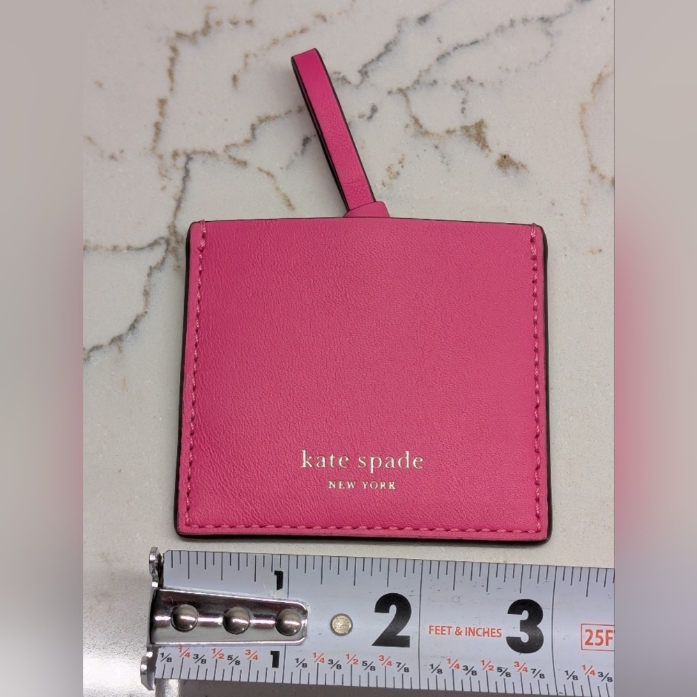 Kate Spade Leather Pouch with Mirror Heart - EUC - Pink - Picture 3 of 11